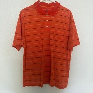 Saddlebred Striped Short Sleeve Chest Pocket Golf Polo Shirt Men's Size Large‎